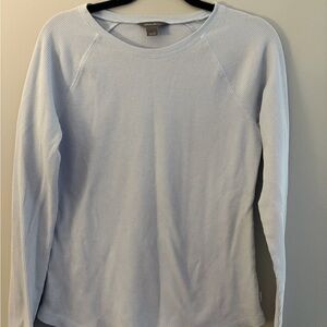 Eddie Bauer Baby Blue Waffle Knit Top